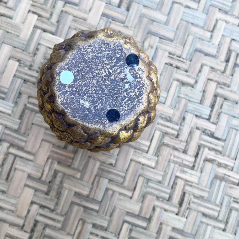 BOHO‎ VIBES GOLD PINEAPPLE TAPERED CANDLE HOLDER